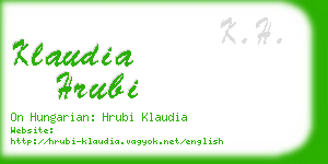 klaudia hrubi business card